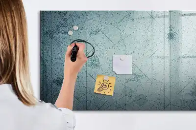 Beschreibbare Magnettafel im Vintage-Kartendesign