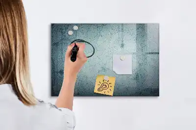 Beschreibbare Magnettafel im Vintage-Kartendesign