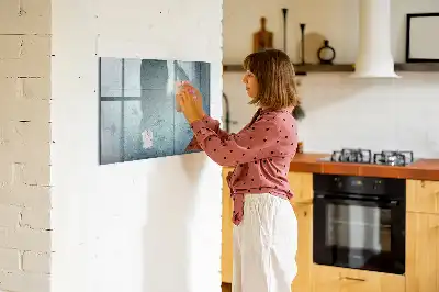 Beschreibbare Magnettafel im Vintage-Kartendesign