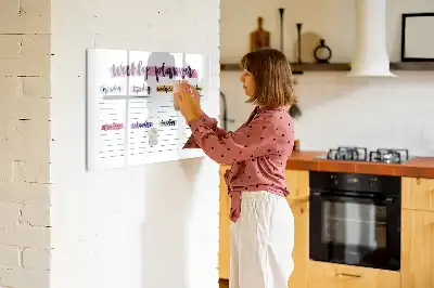 Schreib-Magnettafel als handschriftlicher Planer
