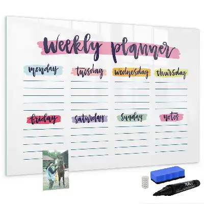 Schreib-Magnettafel als handschriftlicher Planer