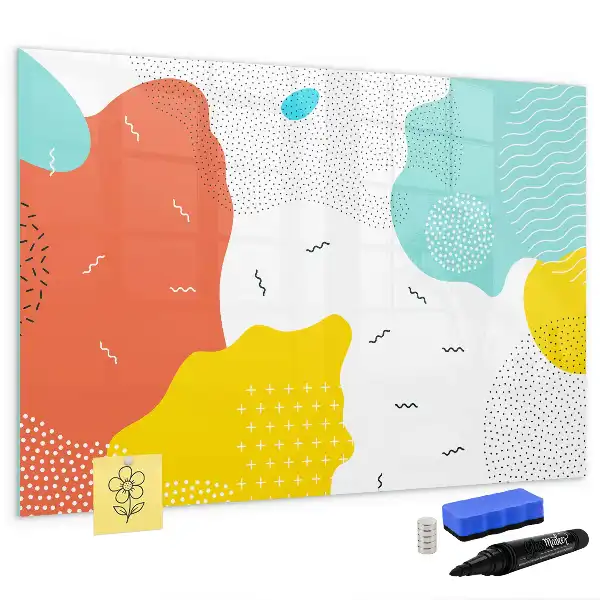 Schreib-Magnettafel mit POP-Abstraktion