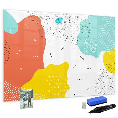 Schreib-Magnettafel mit POP-Abstraktion