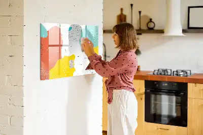Schreib-Magnettafel mit POP-Abstraktion