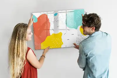 Schreib-Magnettafel mit POP-Abstraktion