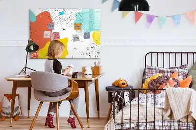 Schreib-Magnettafel mit POP-Abstraktion