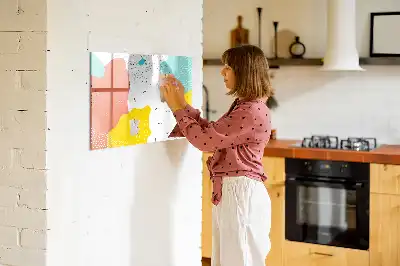 Schreib-Magnettafel mit POP-Abstraktion