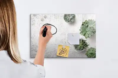 Beschreibbare Magnettafel in Form von Dekorpflanzen