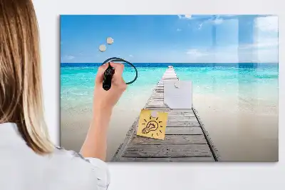 Schreib-Magnettafel Motiv Tropische Insel