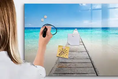 Schreib-Magnettafel Motiv Tropische Insel