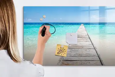 Schreib-Magnettafel Motiv Tropische Insel