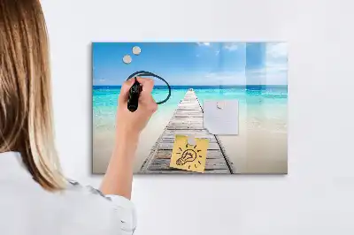 Schreib-Magnettafel Motiv Tropische Insel
