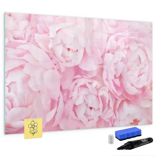 Magnettafel mit Motiv blühende Blumen und beschreibbarer Oberfläche