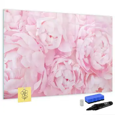 Magnettafel mit Motiv blühende Blumen und beschreibbarer Oberfläche