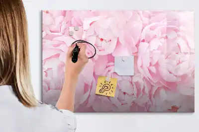 Magnettafel mit Motiv blühende Blumen und beschreibbarer Oberfläche
