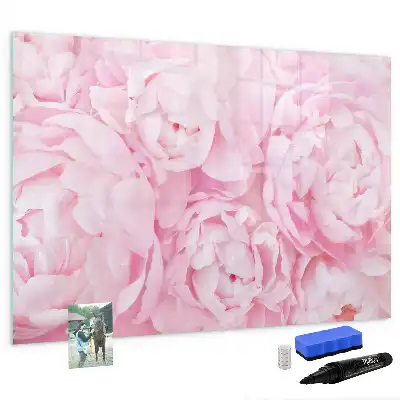 Magnettafel mit Motiv blühende Blumen und beschreibbarer Oberfläche