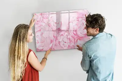 Magnettafel mit Motiv blühende Blumen und beschreibbarer Oberfläche