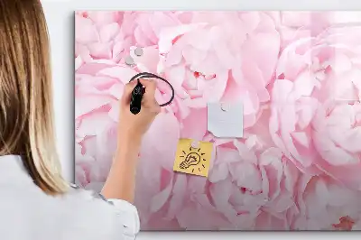 Magnettafel mit Motiv blühende Blumen und beschreibbarer Oberfläche
