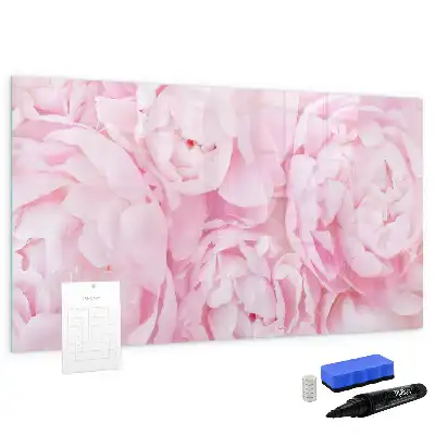 Magnettafel mit Motiv blühende Blumen und beschreibbarer Oberfläche