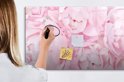 Magnettafel mit Motiv blühende Blumen und beschreibbarer Oberfläche