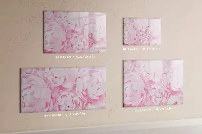Magnettafel mit Motiv blühende Blumen und beschreibbarer Oberfläche