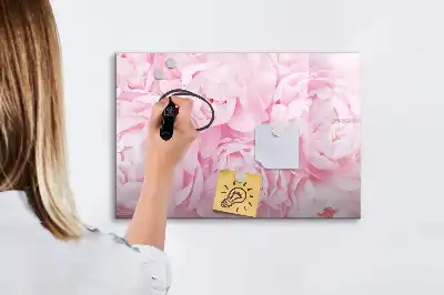 Magnettafel mit Motiv blühende Blumen und beschreibbarer Oberfläche