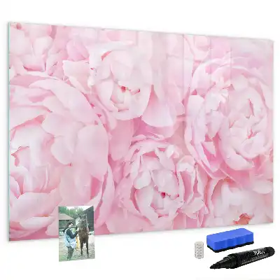 Magnettafel mit Motiv blühende Blumen und beschreibbarer Oberfläche