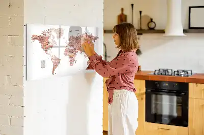 Magnetische Schreibtafel mit Motiv Alte Karte auf Ziegeln