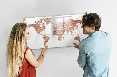 Magnetische Schreibtafel mit Motiv Alte Karte auf Ziegeln