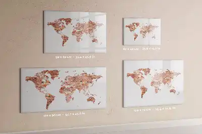 Magnetische Schreibtafel mit Motiv Alte Karte auf Ziegeln