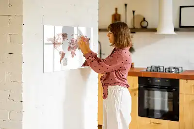 Magnetische Schreibtafel mit Motiv Alte Karte auf Ziegeln
