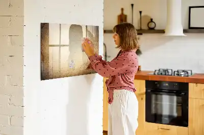 Schreib-Magnettafel mit Motiv Alte Weltkarte