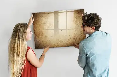 Schreib-Magnettafel mit Motiv Alte Weltkarte