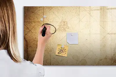 Schreib-Magnettafel mit Motiv Alte Weltkarte
