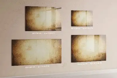 Schreib-Magnettafel mit Motiv Alte Weltkarte