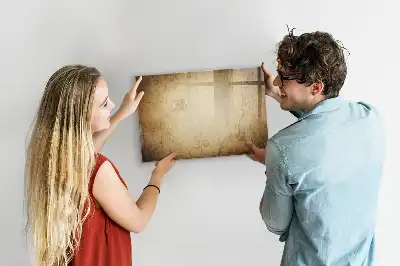 Schreib-Magnettafel mit Motiv Alte Weltkarte