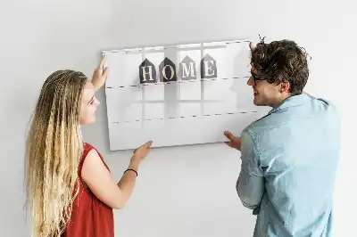 Beschreibbare Magnettafel Text Zuhause