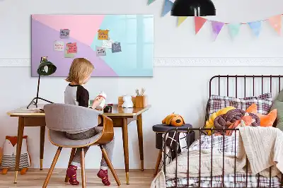 Schreib-Magnettafel mit Pastellmuster