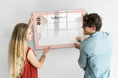 Schreib-Magnettafel mit Blumenmotiv
