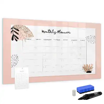 Schreib-Magnettafel mit Blumenmotiv