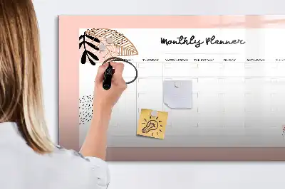 Schreib-Magnettafel mit Blumenmotiv