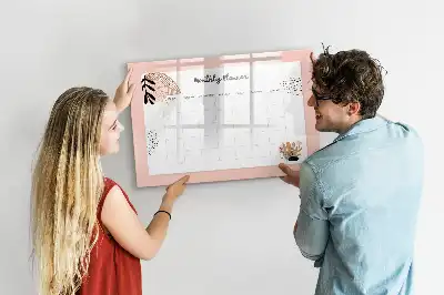 Schreib-Magnettafel mit Blumenmotiv