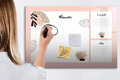 Beschreibbare Magnettafel für Planer und Notizen
