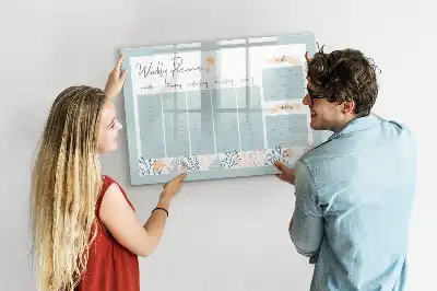 Schreib-Magnettafel als Wochenstundenplan