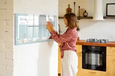 Schreib-Magnettafel als Wochenstundenplan