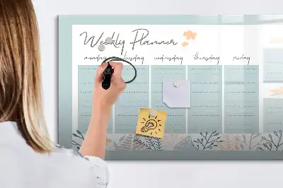 Schreib-Magnettafel als Wochenstundenplan