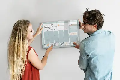 Schreib-Magnettafel als Wochenstundenplan