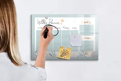 Schreib-Magnettafel als Wochenstundenplan