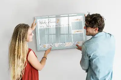 Schreib-Magnettafel als Wochenstundenplan
