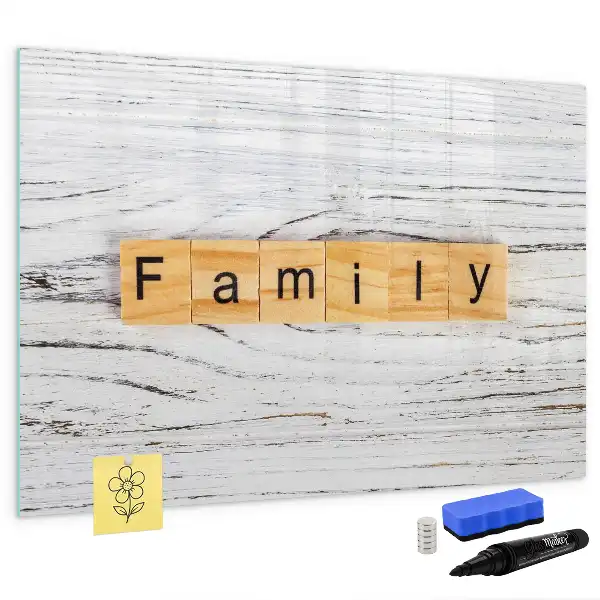 Schreib-Magnettafel Ausführung Familie